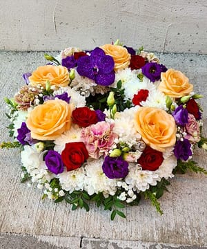 Coroniță funerară multicoloră