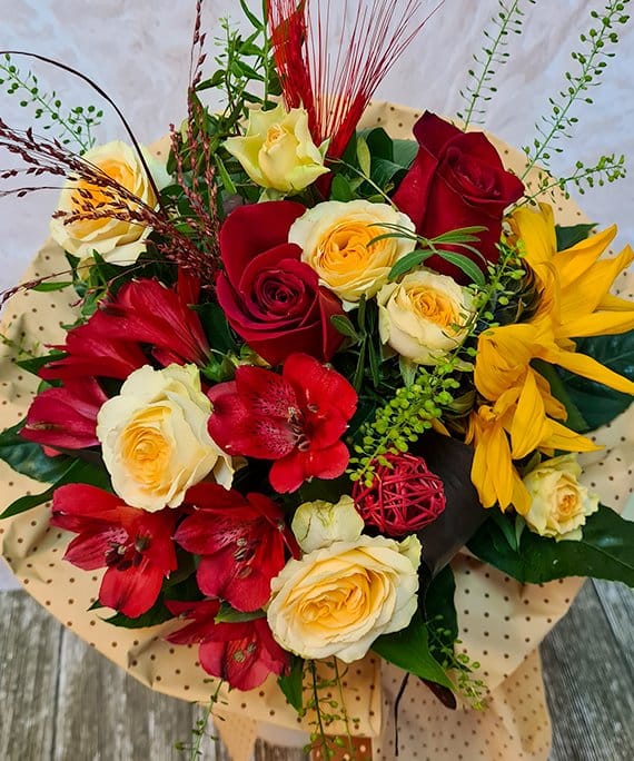Mix Alstroemeria și Floarea-soarelui, fotografia 6