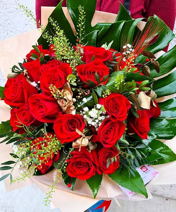 Buchet de lux 30 trandafiri Buchet de lux 30 trandafiri