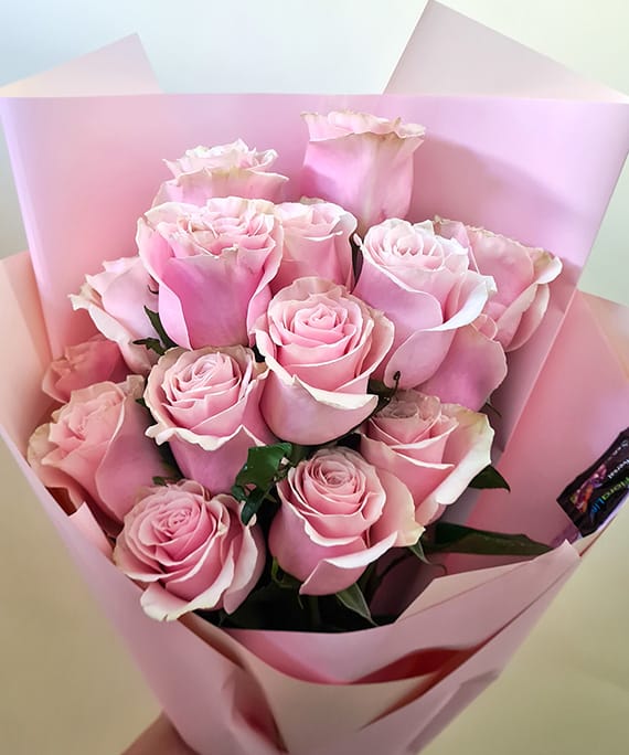Buchet 7 - 59 Trandafiri BabyPink, fotografia 4