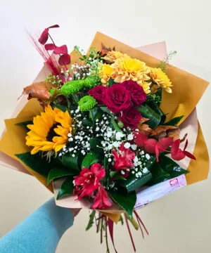 Buchet de Toamnă cu Floarea Soarelui