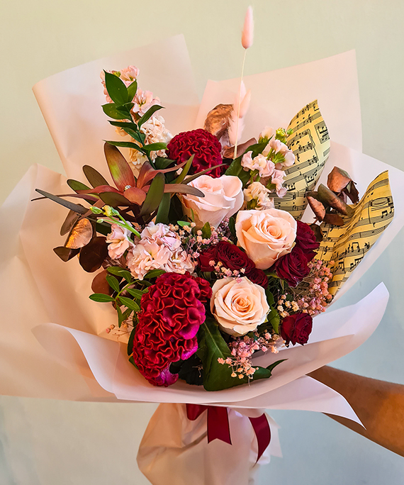 Buchet Mathiolla si Celosia 1
