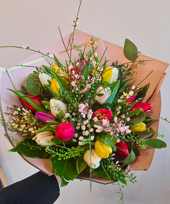 buchet 23 lalele multicolore 1