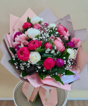 Buchet 21 Bujori Mix